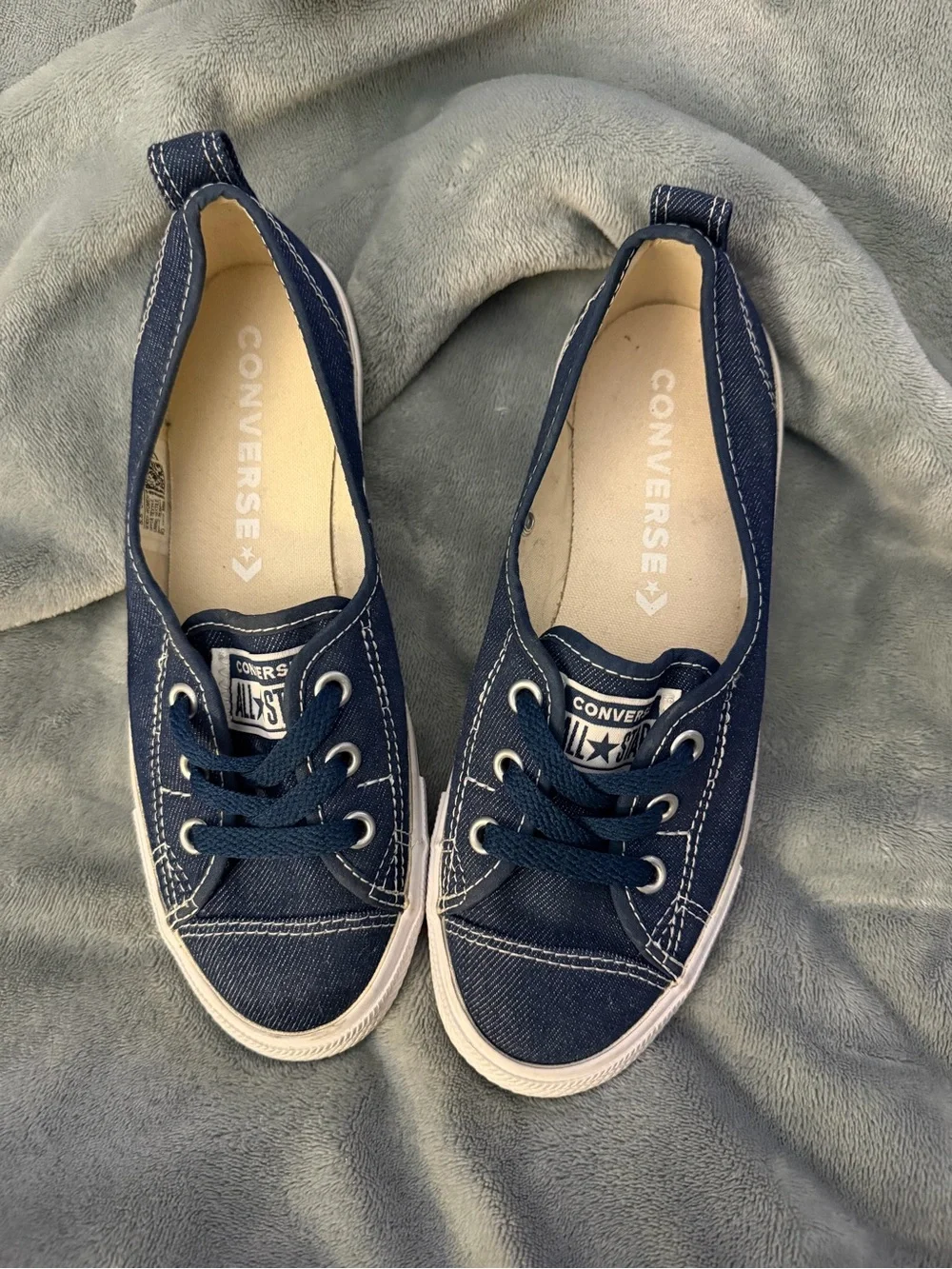 Converse Kids Navy Canvas Low-Top Sneakers